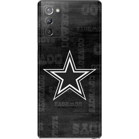 NFL Dallas Cowboys Black & White Galaxy Note20 5G Skin